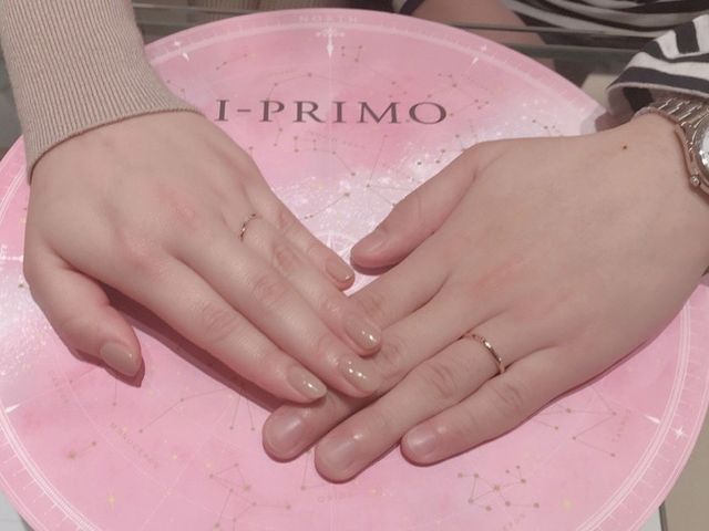 指輪を受け取りに行った際の一枚です(^ ^)