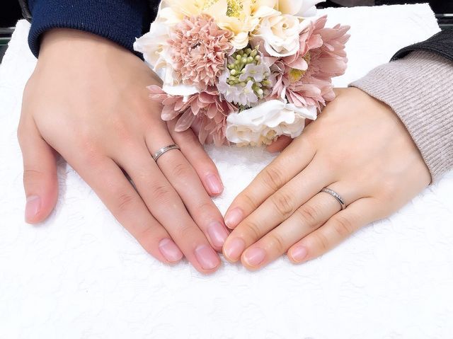 2人で違うデザインにしました。撮影してもらえます。