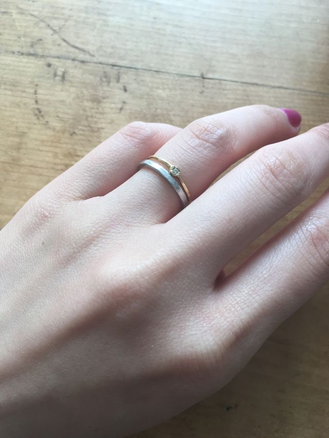 プラチナの指輪です。