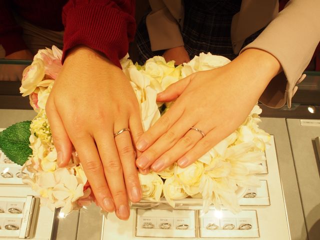 購入後に店内で記念撮影