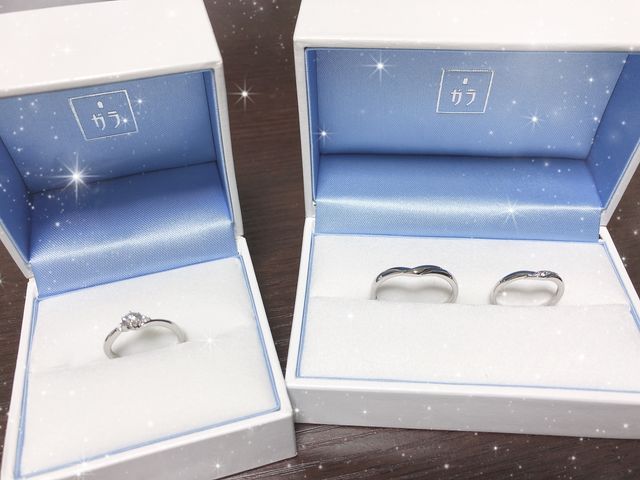 結婚指輪と婚約指輪の
セットリングを購入しました

