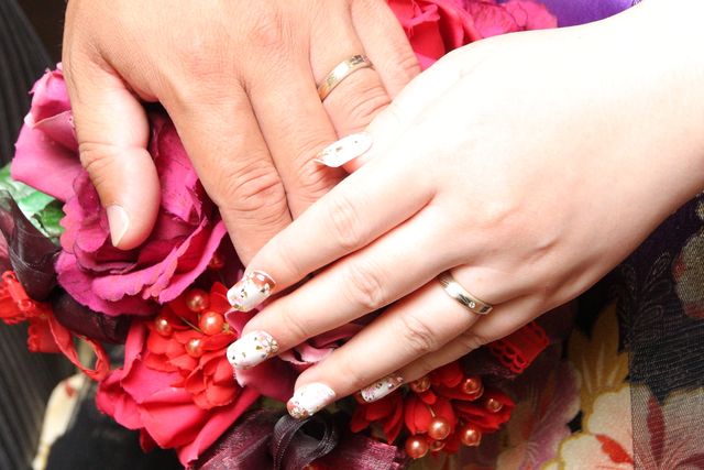 着用したところ。式でカメラマンさんにとっていただきました。