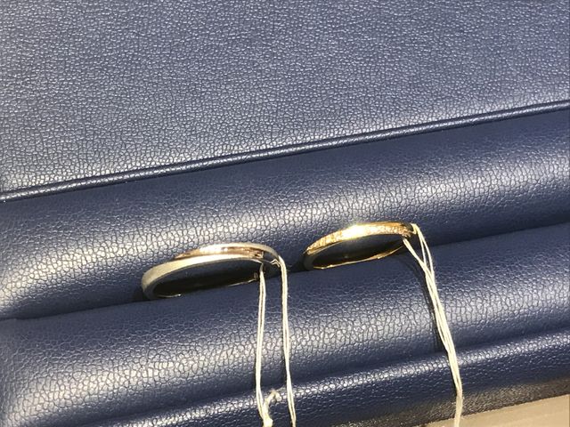試着した指輪の中で気に入った指輪を撮影した写真。