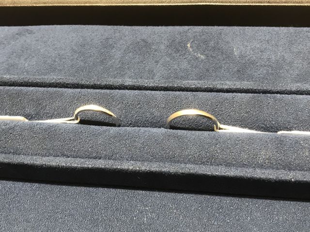 試着した指輪の写真。