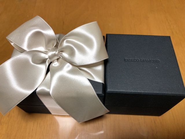 結婚指輪は未開封です。