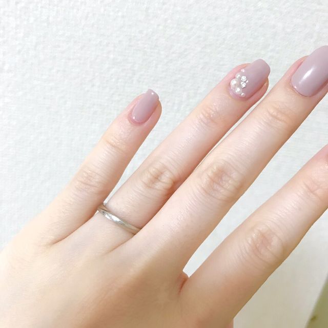 シンプルなので他のリングを付けていても相性◎でお気に入り。