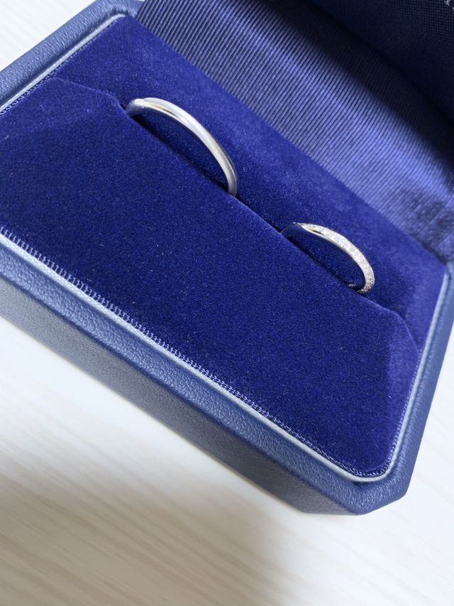 リングボックスに入れたところです