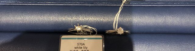 指輪のみの写真。ダイヤモンドはこの後選びました。