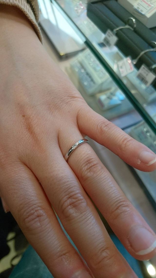 ストレートタイプダイヤ1石