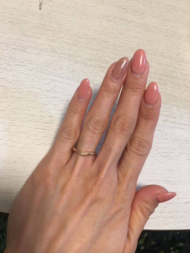 ハート型になるリングで男性用としてお揃いでつけることのできる