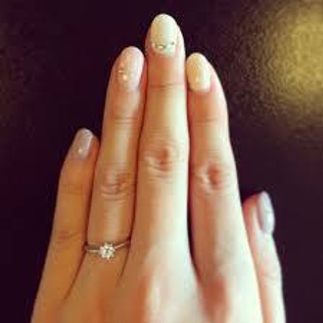 キラッとしたダイヤが可愛い