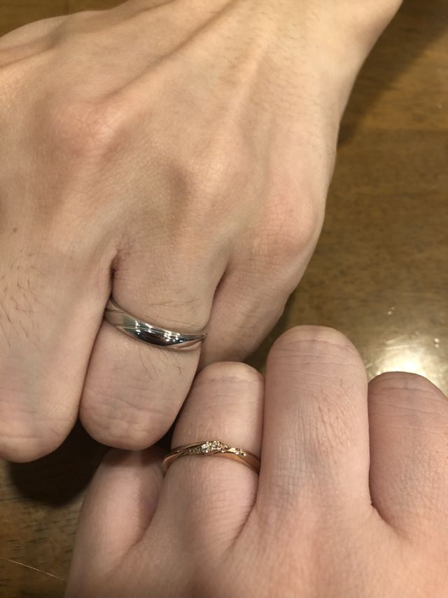 ラプンツェルモデルの結婚指輪です！
