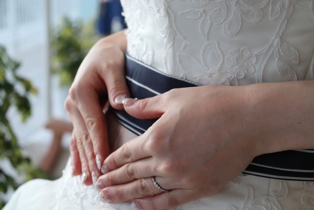 マタニティウェディングの撮影時の写真