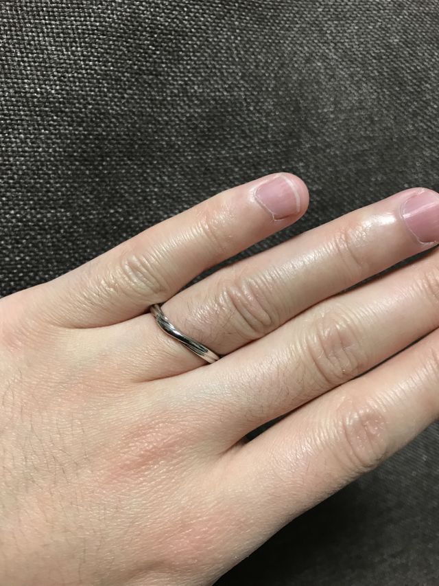 つけている写真です