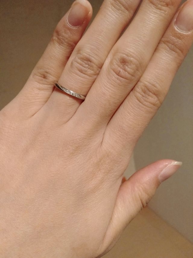 ダイヤはハーフで細みのリンクを選びました