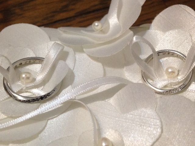 購入後、ステキなリング用クッションをもらいました！