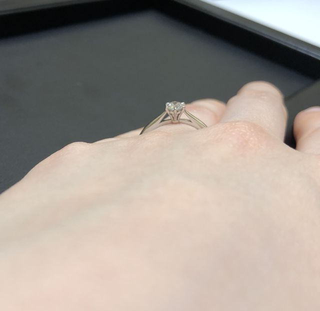 はめたのを横から覗いた写真です