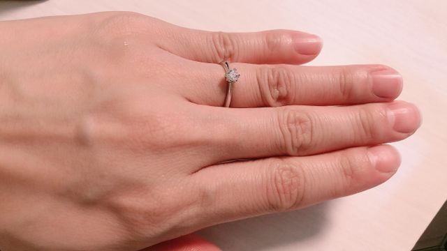プロポーズ用の指輪ですが、このままでも十分素敵でした！