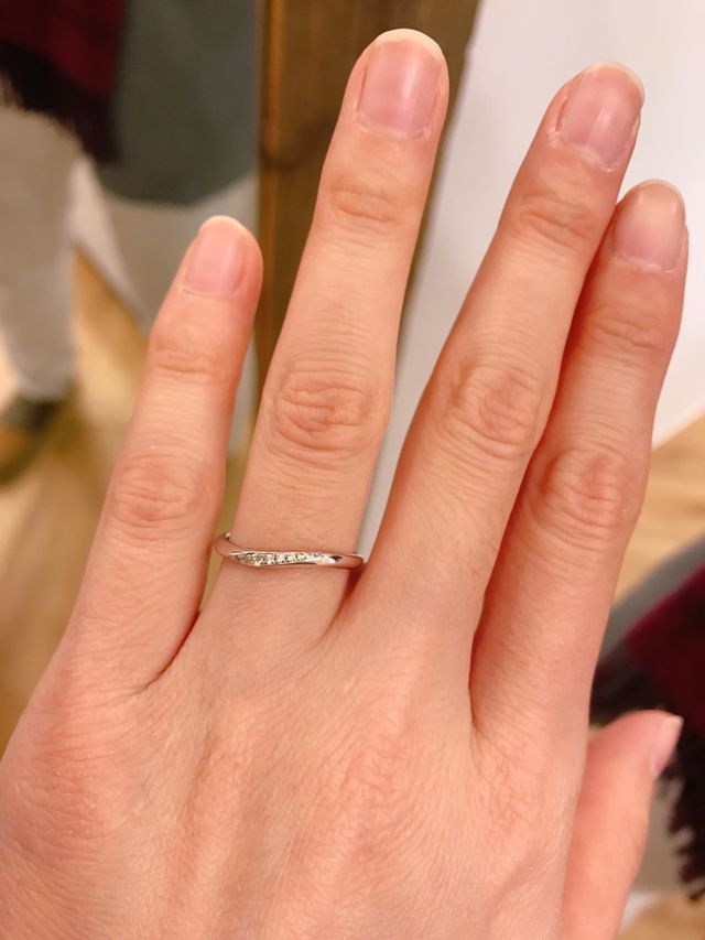 お店で試着した時の写真です。