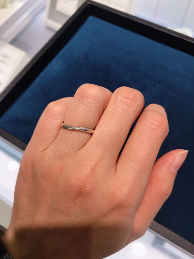 お店で試着した時の写真です。