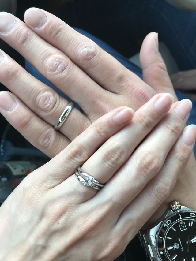 彼とはペアではなく、お互い気に入ったデザインを選びました！