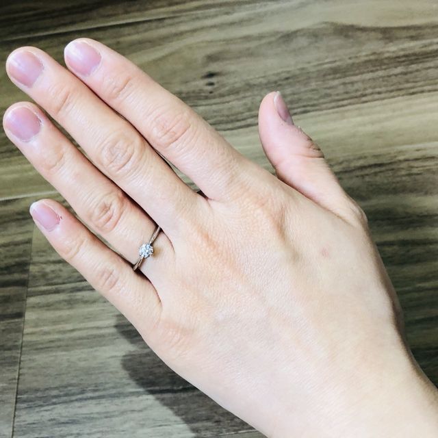 婚約指輪スピカ着用時