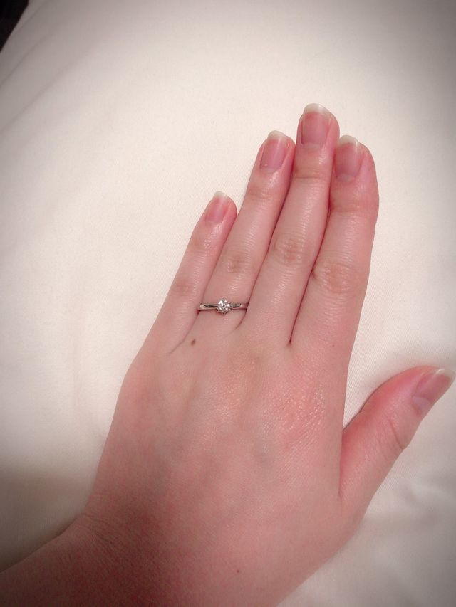 指輪のサイズは7号です。