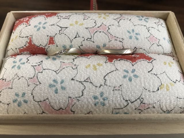 可愛いリングピロー
結婚式の指輪交換の時にも使えます！