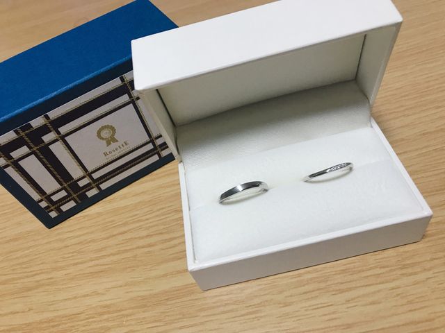 今日結婚指輪引き取りに行きました！