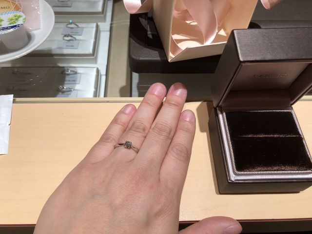 お店で受け取った直後、初めて着用した時の写真です。