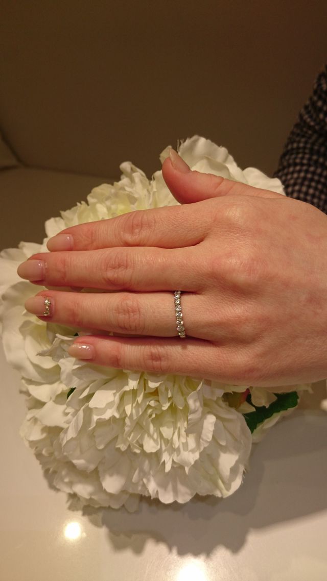 刻印を入れてやっと届いたリング。嬉しいー