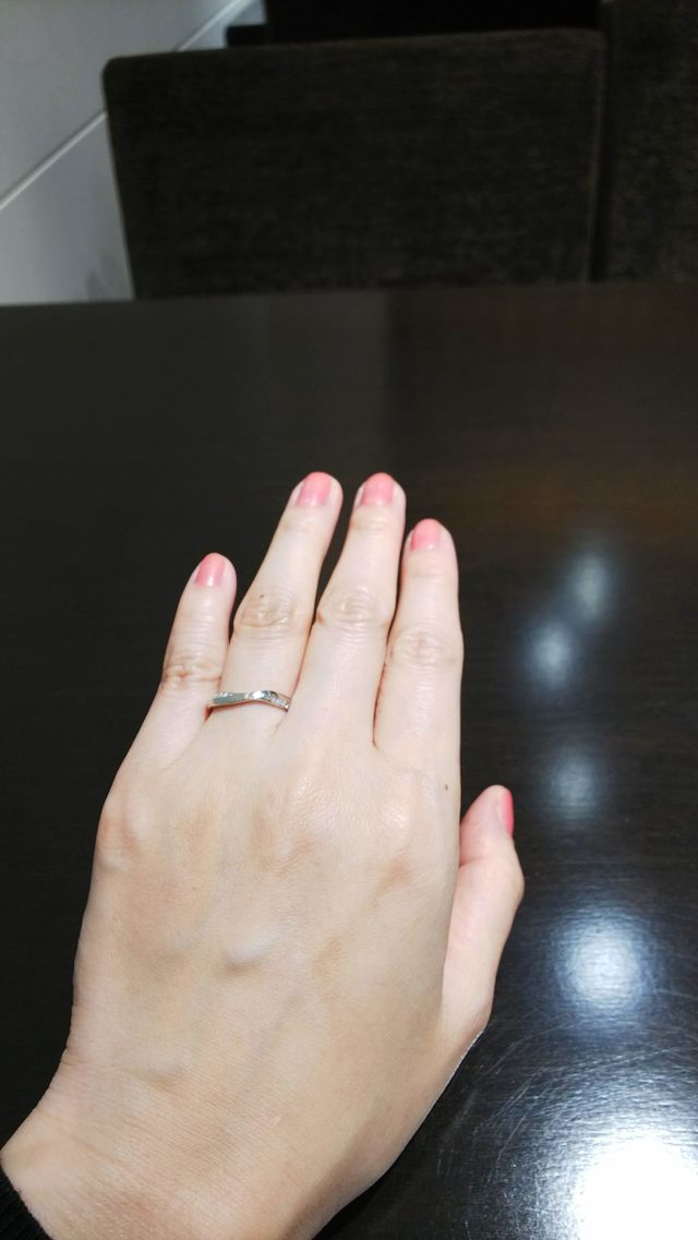 石が上下に付いたデザイン