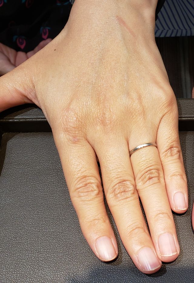 着用してみた写真です