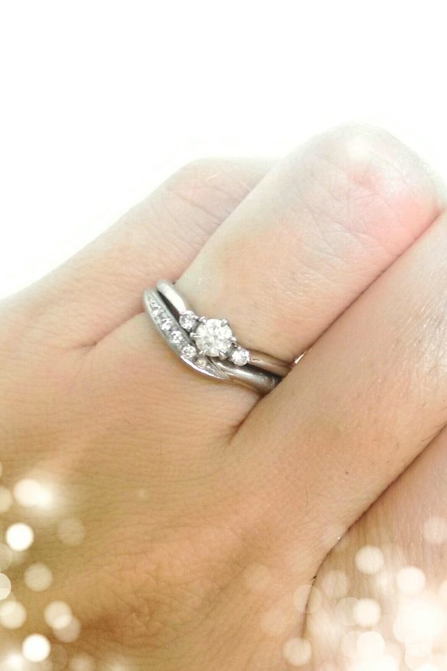 実は単体同士の指輪です。が、違和感無いですよね？