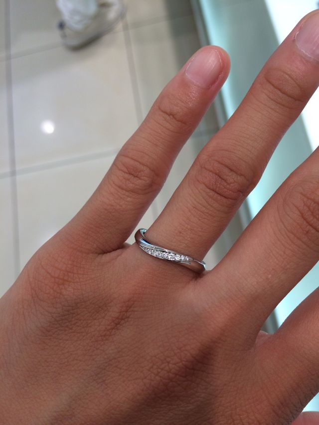 店舗にて試着させていただいた時の写真です。