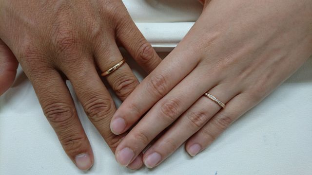 ピンクゴールドで揃えました。