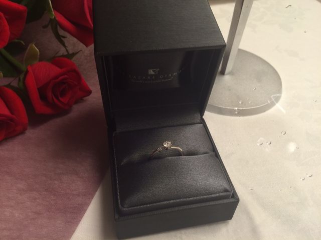 プロポーズの際に婚約指輪をいただいた記念に撮りました