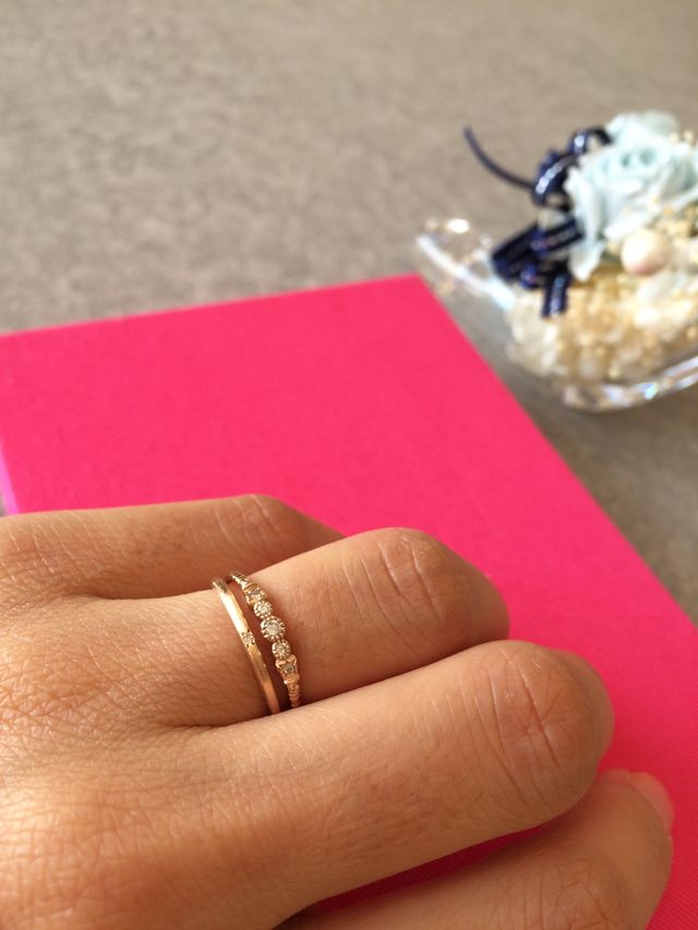 二連でつけるとオシャレ度が増します。