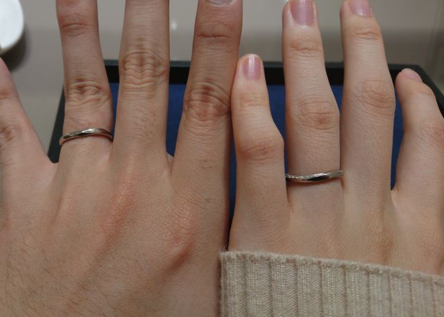 試着させていただいた指輪です。