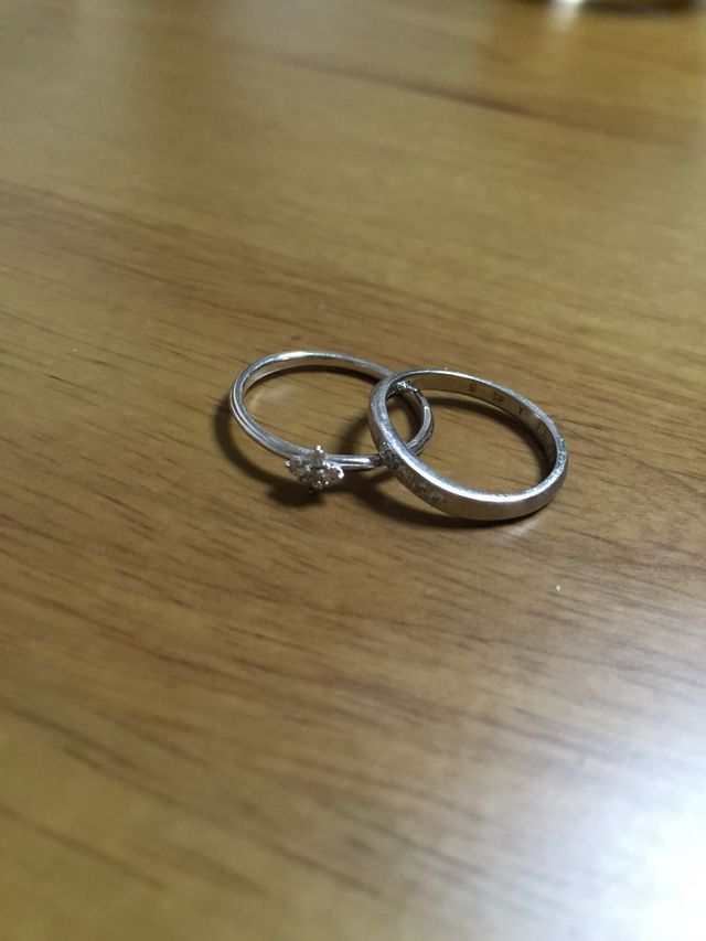 結婚指輪は右です
