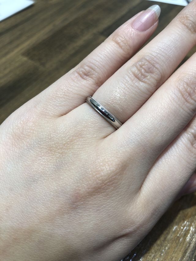 ミル打ち、プラチナ、シンプル