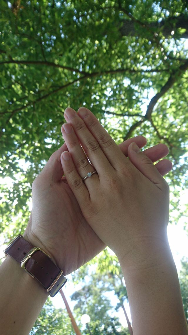 プロポーズ用のリングでプロポーズをしてくれました。