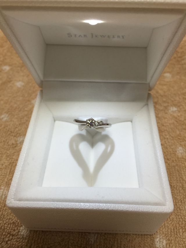 箱を開けるとハートの影が！