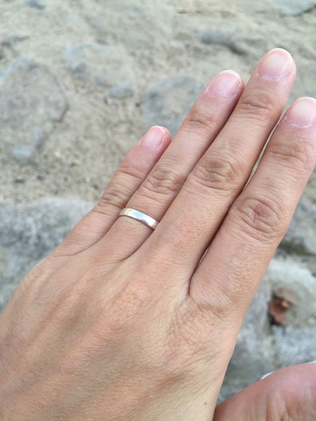 プロポーズされた綺麗な川で、記念に撮りました。