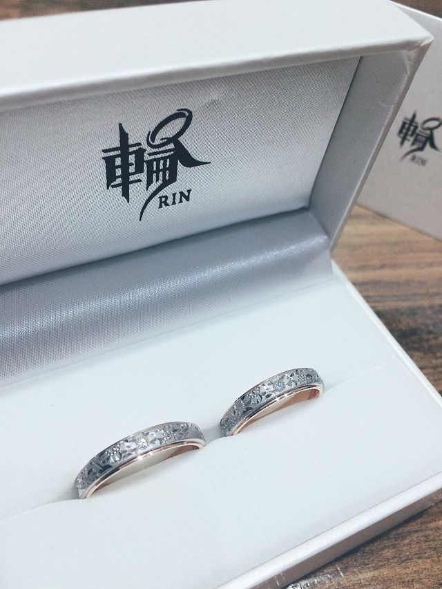 手彫りの桜リング♪