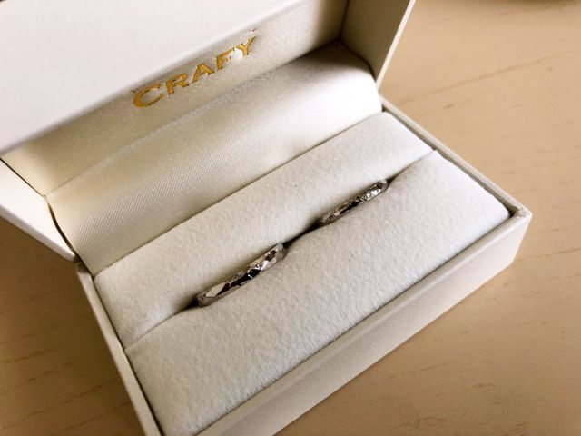 内側に2人のイニシャルと
レーザーで指紋加工してもらいました