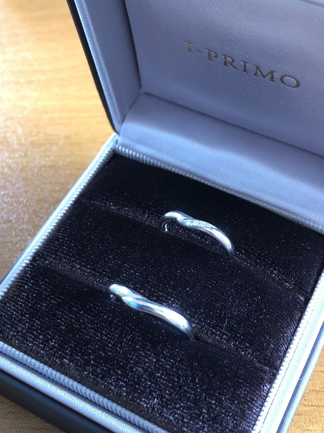 完成した結婚指輪を受け取りに行きました！
