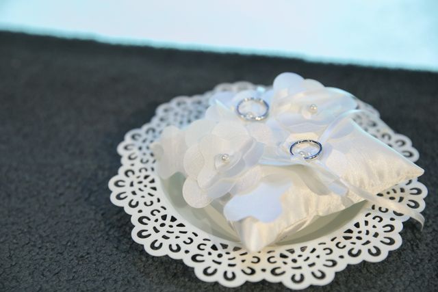 いただいたリングピロー