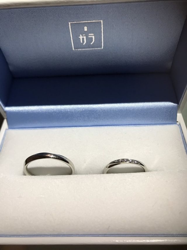 購入した結婚指輪です。