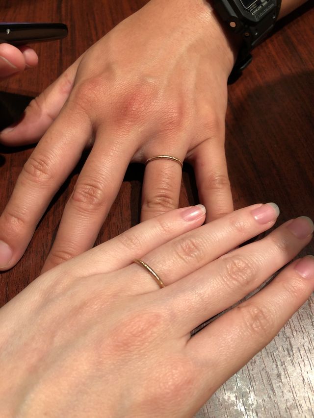 とても可愛いくて結婚指輪感が強くないのが2人のお気に入りです